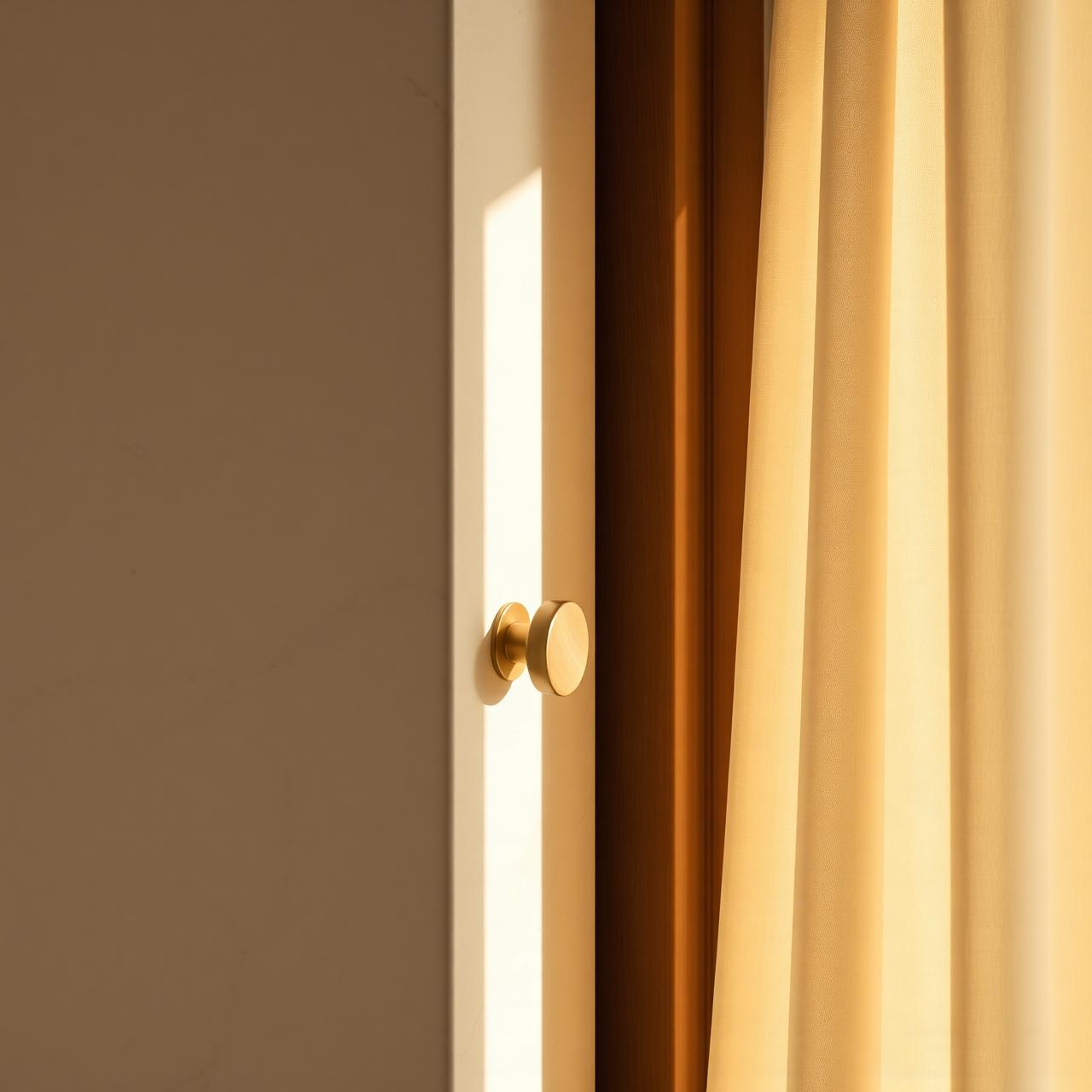 Architectural detail — brass and travertine